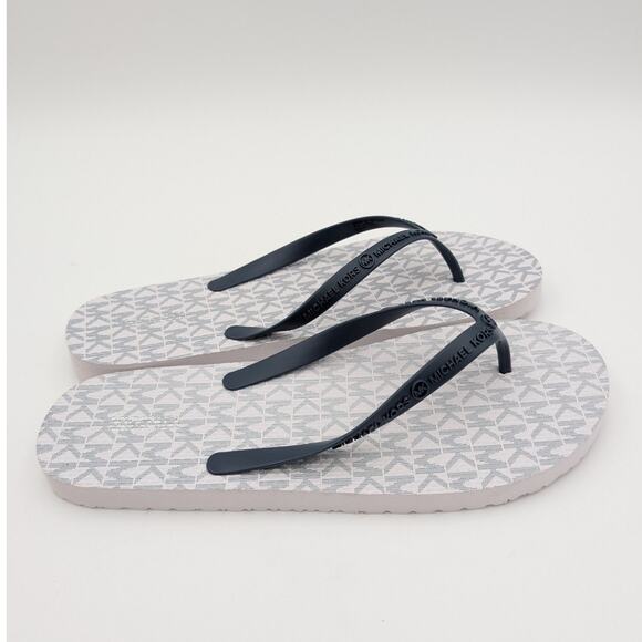 Michael Kors Monogram Flip Flop Sandals Women's Lightweight PVC Size US10M EU41 - Picture 4 of 10